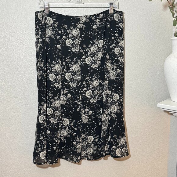 Van Heusen Y2K Floral Midi Skirt Size 10 - Picture 2 of 5